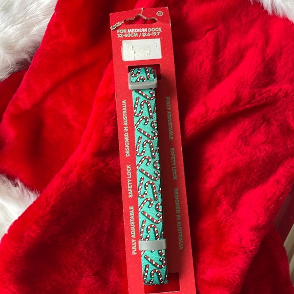 Neoprene Dog Collar Holiday Print FuzzYard  Size Medium Spongy - Picture 2 of 4